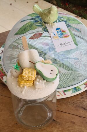 Pote de Vidro Decorado 500ml