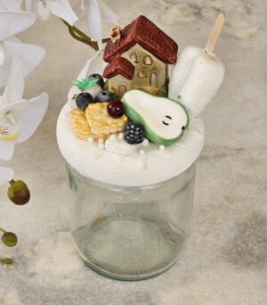 Pote de Vidro Decorado 500ml