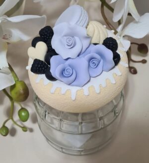 Pote de Vidro Decorado 500ml