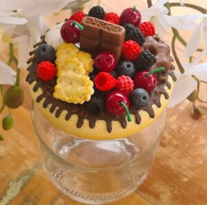 Pote de Vidro Decorado 1,3L