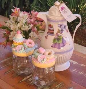 Pote de Vidro Decorado 500ml