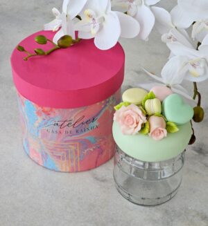 Pote de Vidro Decorado 500ml