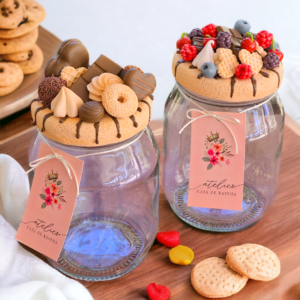 Pote de Vidro Decorado 1,3L