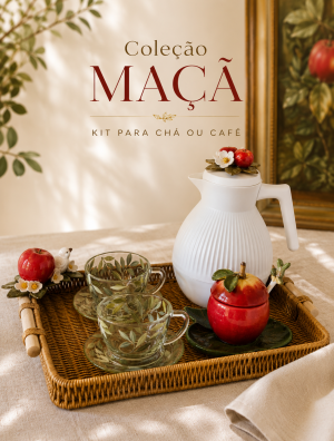 Kit de chá/café Coleção Maçã