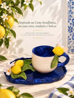 Xícara cerâmica Coleção Amalfitana
